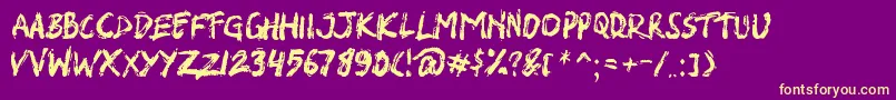 SHIRK Font – Yellow Fonts on Purple Background