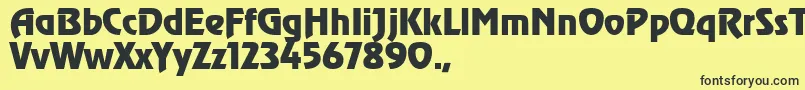 TqfReveal Font – Black Fonts on Yellow Background