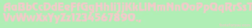 Шрифт TqfReveal – розовые шрифты на зелёном фоне