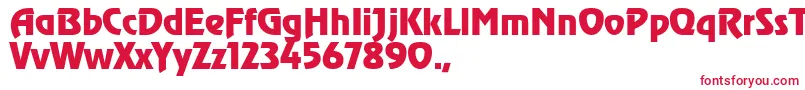 TqfReveal-fontti – punaiset fontit valkoisella taustalla