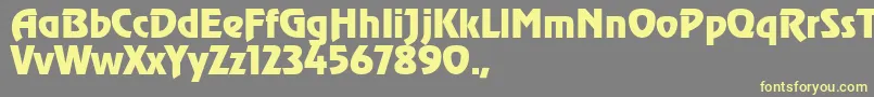 TqfReveal Font – Yellow Fonts on Gray Background