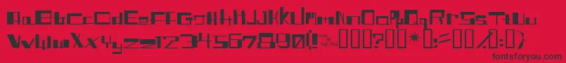 フォントSHITFONT – 赤い背景に黒い文字