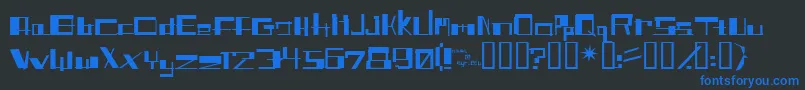 fuente SHITFONT – Fuentes Azules Sobre Fondo Negro