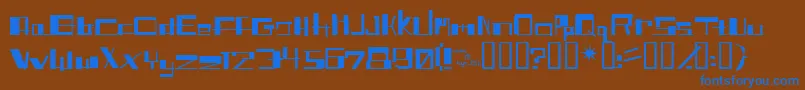 フォントSHITFONT – 茶色の背景に青い文字