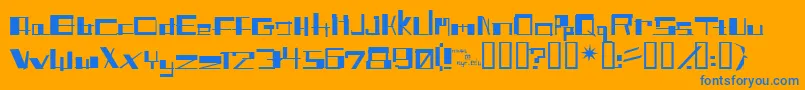 SHITFONT Font – Blue Fonts on Orange Background