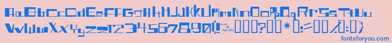 SHITFONT Font – Blue Fonts on Pink Background