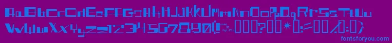 SHITFONT Font – Blue Fonts on Purple Background