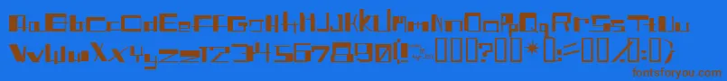 SHITFONT Font – Brown Fonts on Blue Background