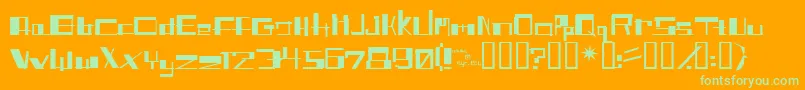 フォントSHITFONT – オレンジの背景に緑のフォント