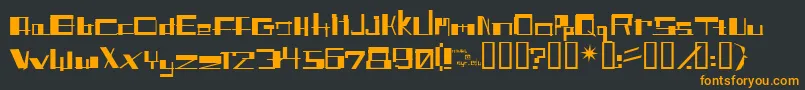 SHITFONT Font – Orange Fonts on Black Background