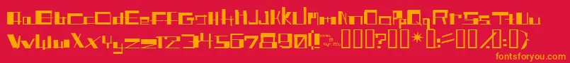 SHITFONT Font – Orange Fonts on Red Background