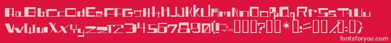 Шрифт SHITFONT – розовые шрифты на красном фоне