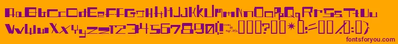 SHITFONT Font – Purple Fonts on Orange Background