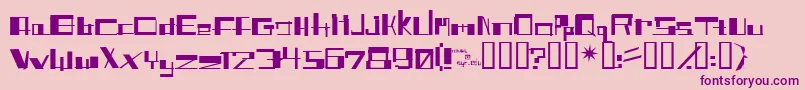 フォントSHITFONT – ピンクの背景に紫のフォント