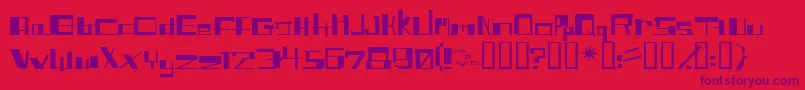 SHITFONT Font – Purple Fonts on Red Background