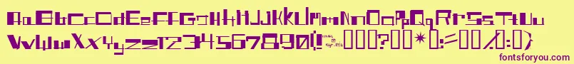 Шрифт SHITFONT – фиолетовые шрифты на жёлтом фоне