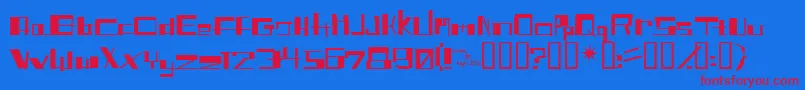 SHITFONT Font – Red Fonts on Blue Background