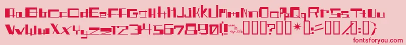 Шрифт SHITFONT – красные шрифты на розовом фоне