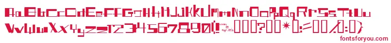 フォントSHITFONT – 白い背景に赤い文字