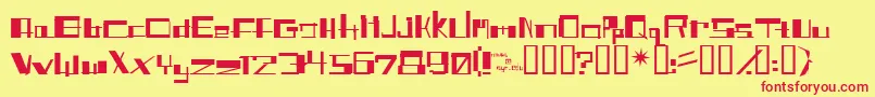 SHITFONT Font – Red Fonts on Yellow Background