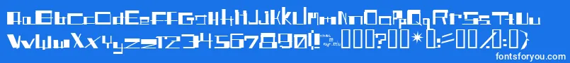 フォントSHITFONT – 青い背景に白い文字