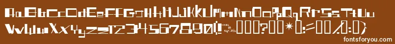 Шрифт SHITFONT – белые шрифты на коричневом фоне