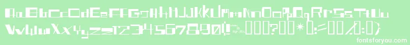 フォントSHITFONT – 緑の背景に白い文字