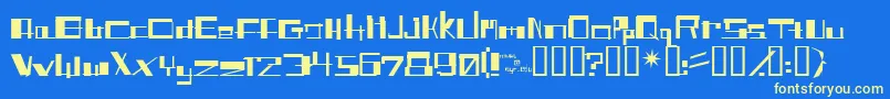 More about SHITFONT Font SHITFONT Font – Yellow Fonts on Blue Background