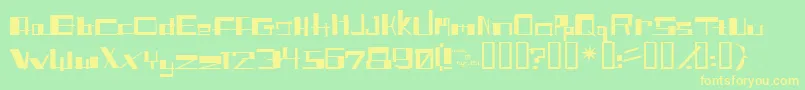 SHITFONT Font – Yellow Fonts on Green Background
