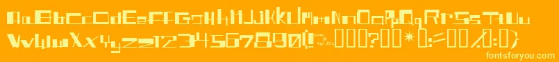 Czcionka SHITFONT – żółte czcionki na pomarańczowym tle
