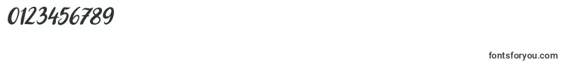 フォントshitoberry ithalic – 数字と数値のためのフォント
