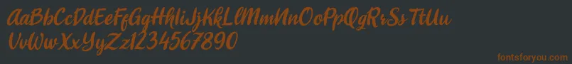 shitoberry ithalic Font – Brown Fonts on Black Background