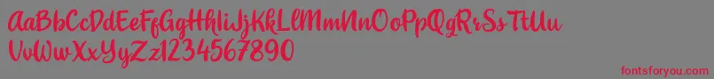 shitoberry Font – Red Fonts on Gray Background