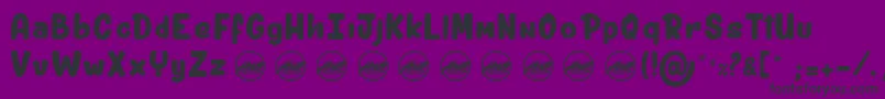 Шрифт ShitzuPorko light PersonalUseOnly – чёрные шрифты на фиолетовом фоне