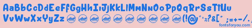 ShitzuPorko light PersonalUseOnly Font – Blue Fonts on Pink Background
