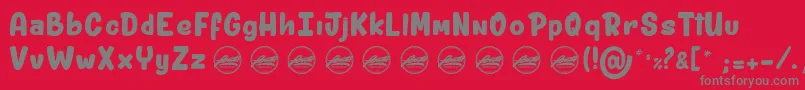 ShitzuPorko light PersonalUseOnly Font – Gray Fonts on Red Background