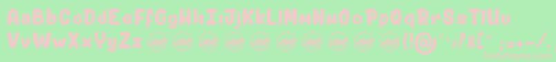 ShitzuPorko light PersonalUseOnly Font – Pink Fonts on Green Background