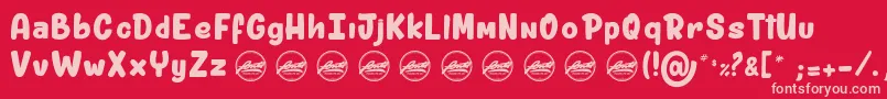 ShitzuPorko light PersonalUseOnly Font – Pink Fonts on Red Background