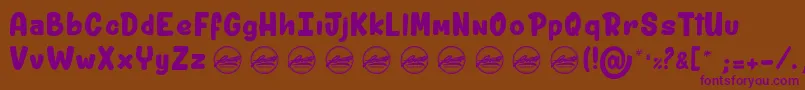 ShitzuPorko light PersonalUseOnly Font – Purple Fonts on Brown Background