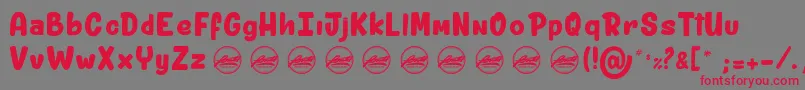 ShitzuPorko light PersonalUseOnly-Schriftart – Rote Schriften auf grauem Hintergrund