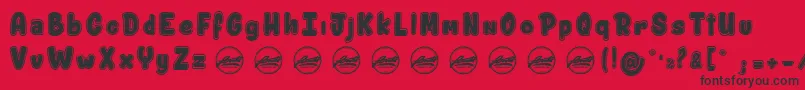 ShitzuPorko PersonalUseOnly Font – Black Fonts on Red Background