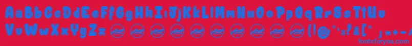 ShitzuPorko PersonalUseOnly Font – Blue Fonts on Red Background