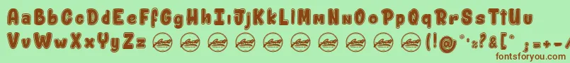 ShitzuPorko PersonalUseOnly-Schriftart – Braune Schriften auf grünem Hintergrund