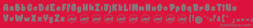 Weitere Informationen zur ShitzuPorko PersonalUseOnly-Schriftart ShitzuPorko PersonalUseOnly-Schriftart – Graue Schriften auf rotem Hintergrund