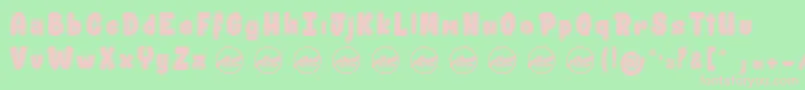 フォントShitzuPorko PersonalUseOnly – 緑の背景にピンクのフォント
