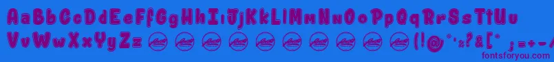 ShitzuPorko PersonalUseOnly Font – Purple Fonts on Blue Background