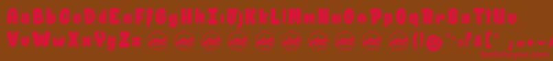ShitzuPorko PersonalUseOnly Font – Red Fonts on Brown Background