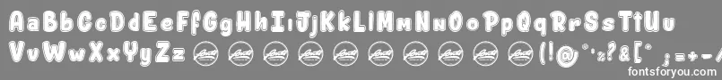 ShitzuPorko PersonalUseOnly-Schriftart – Weiße Schriften auf grauem Hintergrund