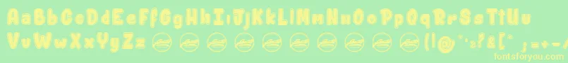 ShitzuPorko PersonalUseOnly Font – Yellow Fonts on Green Background