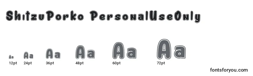 Размеры шрифта ShitzuPorko PersonalUseOnly